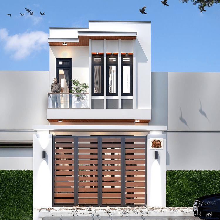 Mẫu nhà ống đẹp 2 tầng