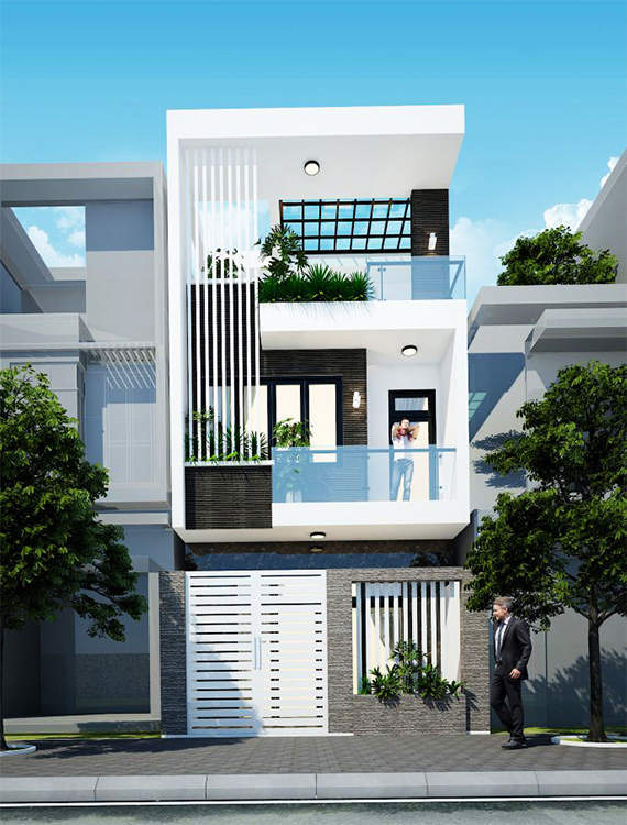mẫu thiết kế nhà đẹp ở phố