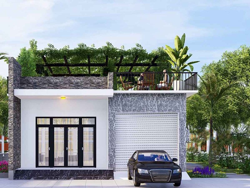 xu hướng thiết kế nhà đẹp mái bằng