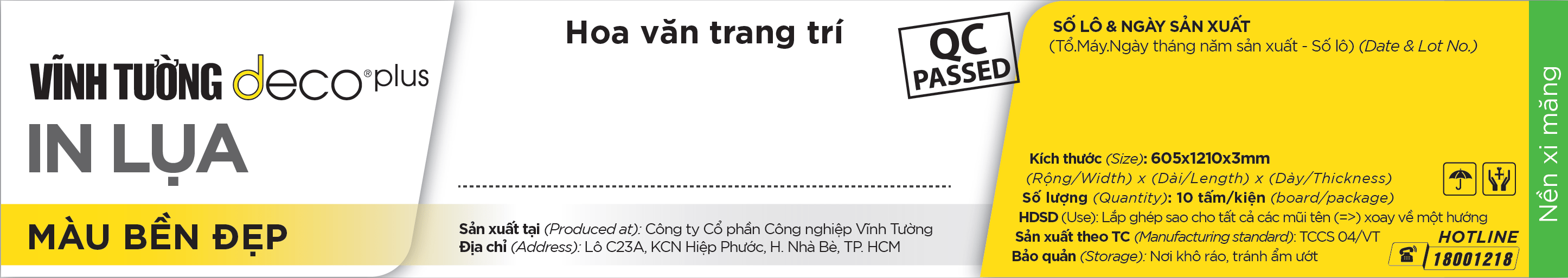 Nhãn Tấm trang trí Vĩnh Tường In Lụa