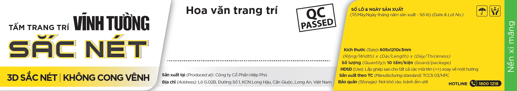 Nhãn Tấm trang trí Vĩnh Tường Sắc Nét